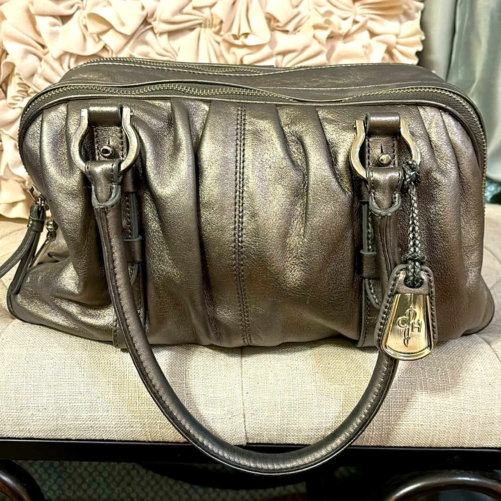 Cole Haan metallic purse
